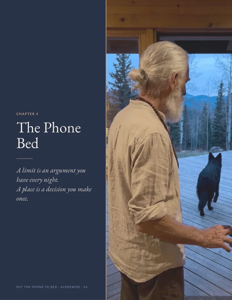 Book page 24 of 40: Chapter 4, The Phone Bed.